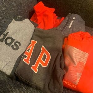 5 Hoodies adidas under armour Gap